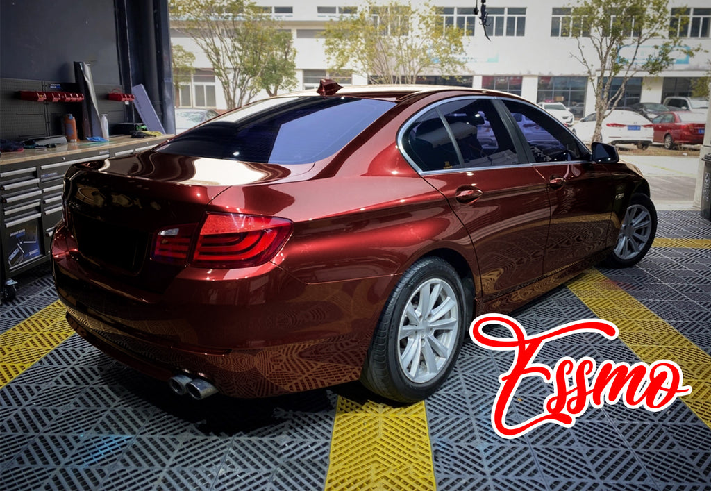 BMW 7 Series Wrap，Best Ravoony Gloss Metallic Vampire Red Car Vinyl Wrap  BMW 7 Series Wrap 