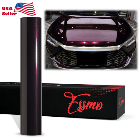 PET Super Gloss Metallic Midnight Magenta Vinyl Wrap