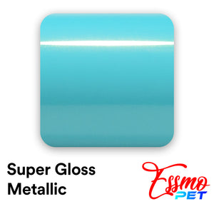 PET Super Gloss Metallic Paradise Blue Vinyl Wrap