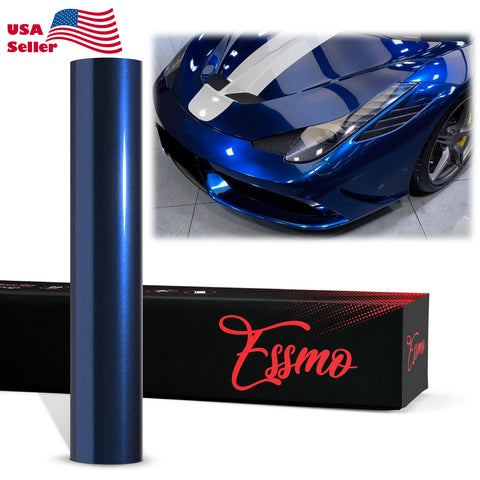 PET Super Gloss Metallic Shadow Blue Vinyl Wrap