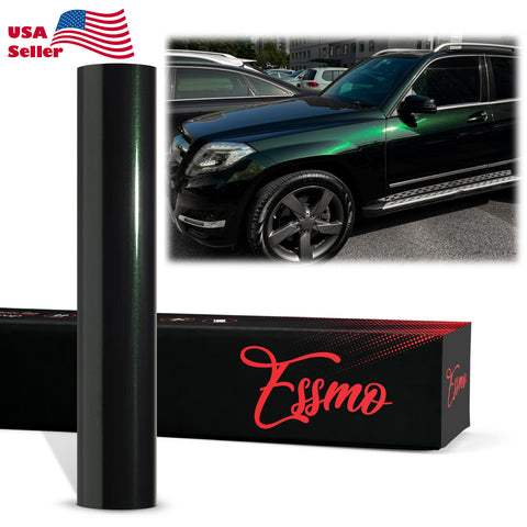 PET Super Gloss Metallic Blackish Green Vinyl Wrap