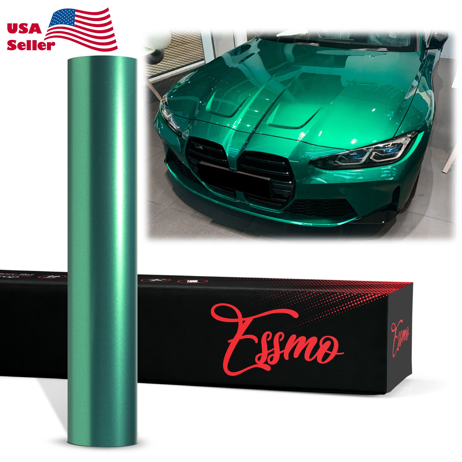 PET Super Gloss Metallic Isle of Man Green Vinyl Wrap