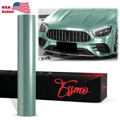 PET Super Gloss Metallic Verde Green Vinyl Wrap