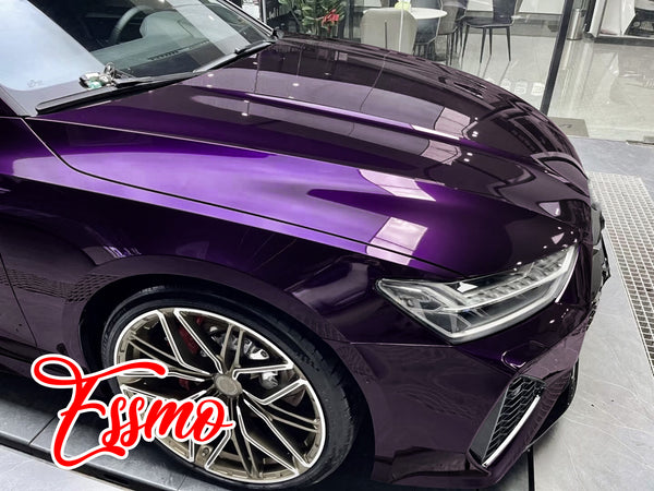 PET Super Gloss Metallic Devil Purple Vinyl Wrap