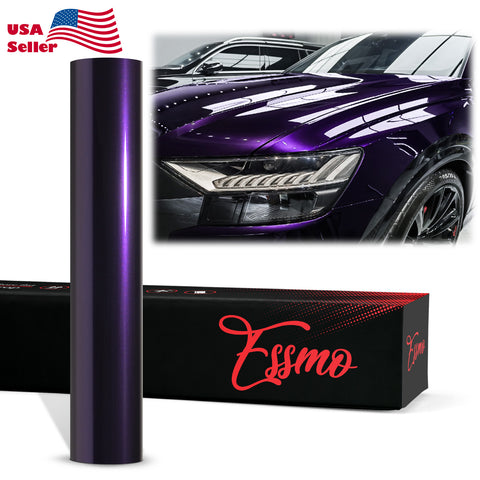 PET Super Gloss Metallic Midnight Purple Vinyl Wrap