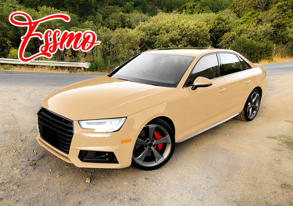 PET Super Gloss Sand Yellow Vinyl Wrap