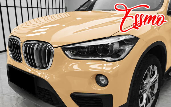 PET Super Gloss Sand Yellow Vinyl Wrap