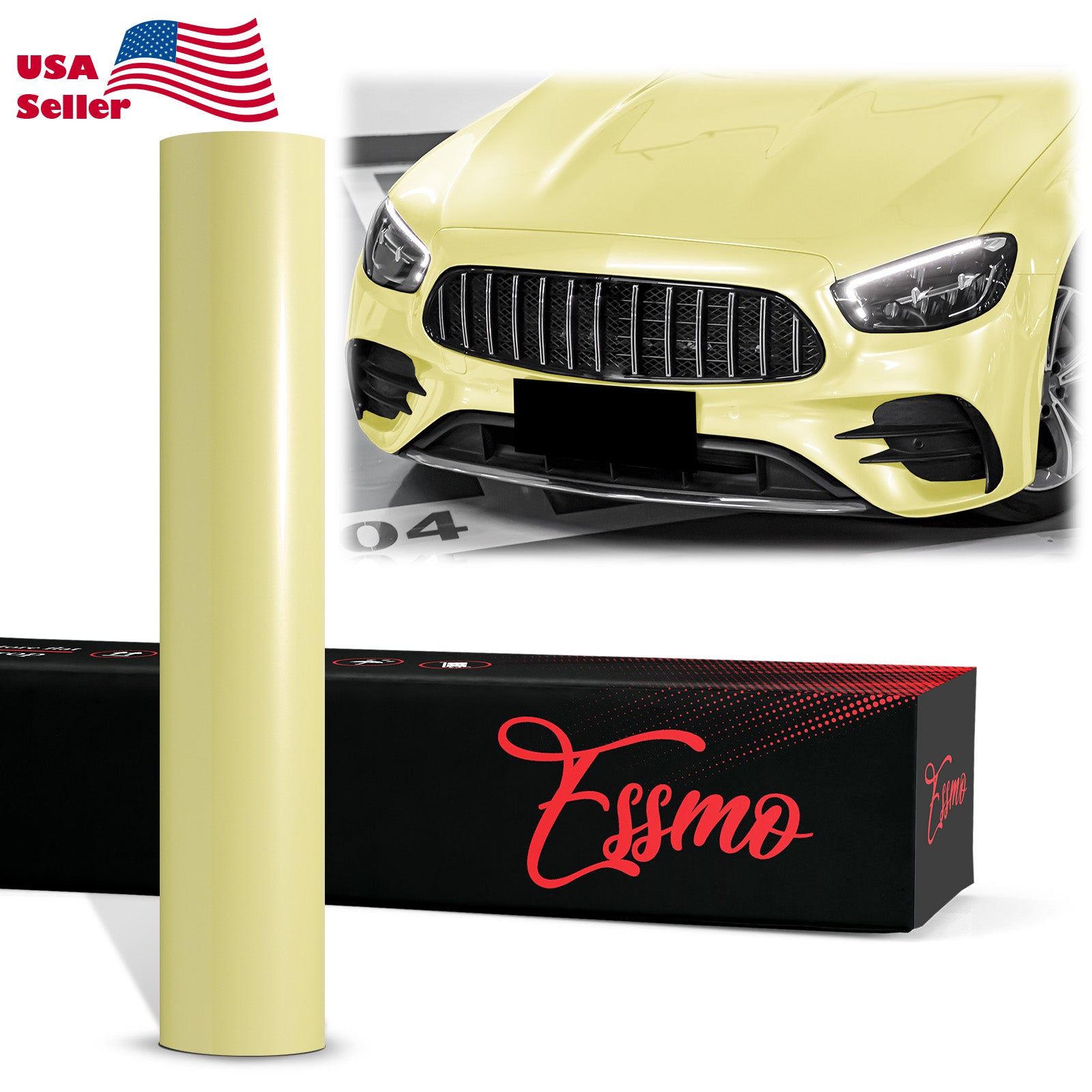 PET Super Gloss Pearlescent Pastel Yellow Vinyl Wrap