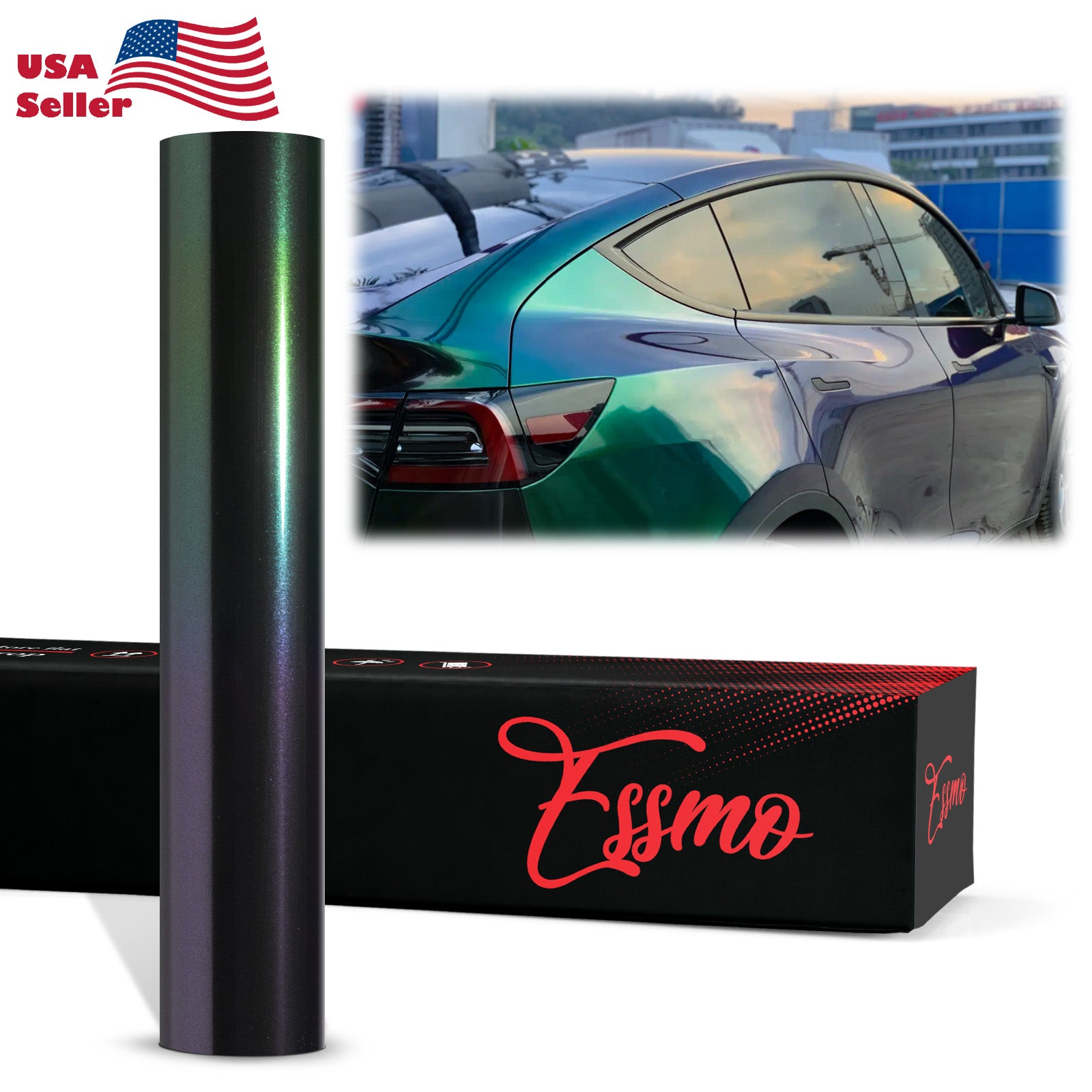 PET Galaxy Dust Gloss Aurora Green Vinyl Wrap