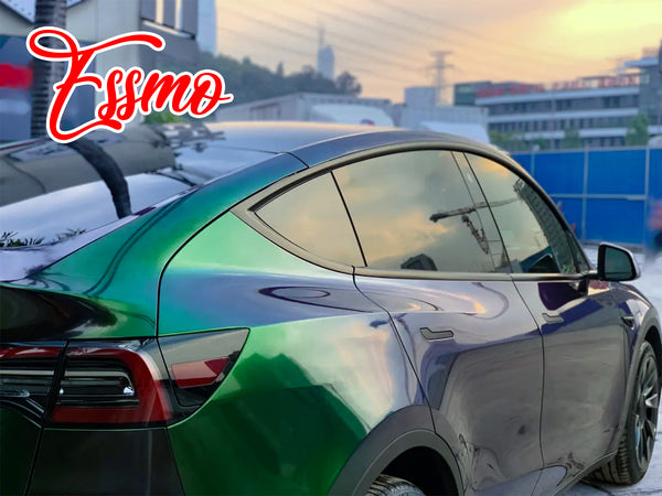 PET Galaxy Dust Gloss Aurora Green Vinyl Wrap