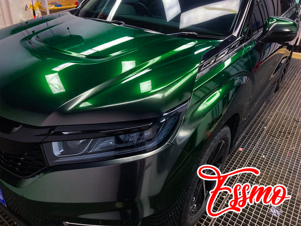 PET Galaxy Dust Gloss Aurora Green Vinyl Wrap