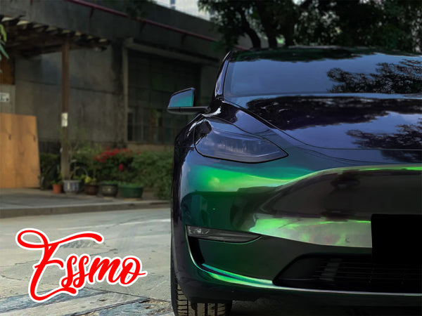 PET Galaxy Dust Gloss Aurora Green Vinyl Wrap