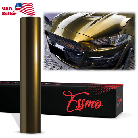 PET Super Gloss Metallic Midnight Gold Vinyl Wrap