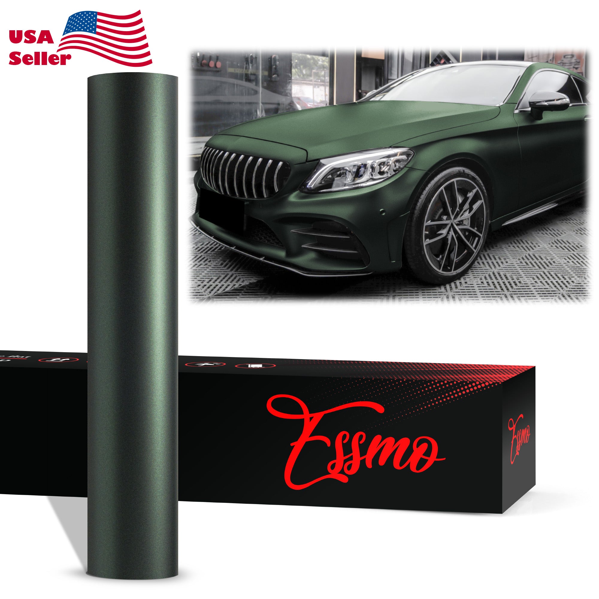 PET Matte Metallic Wizard Green Vinyl Wrap