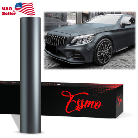 PET Matte Metallic Ghost Gray Blue Vinyl Wrap