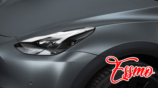 PET Matte Metallic Ghost Gray Blue Vinyl Wrap