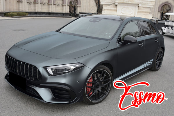 PET Matte Metallic Ghost Gray Blue Vinyl Wrap