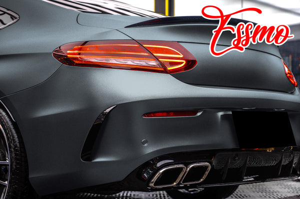PET Matte Metallic Ghost Gray Blue Vinyl Wrap