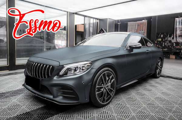 PET Matte Metallic Ghost Gray Blue Vinyl Wrap