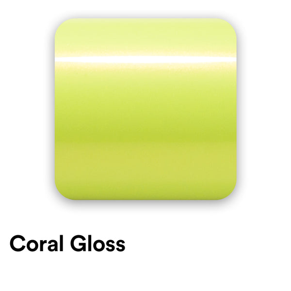 Coral Gloss Neon Yellow Vinyl Wrap