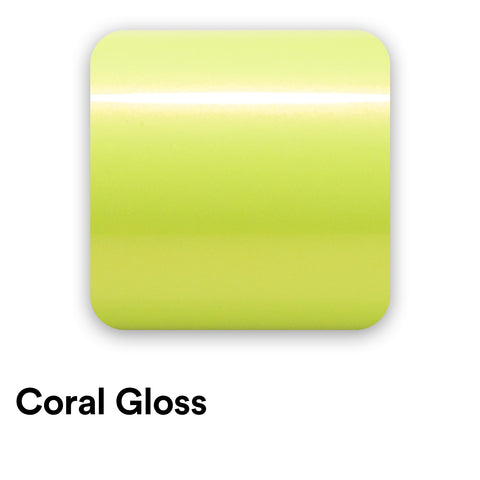 Coral Gloss Neon Yellow Vinyl Wrap