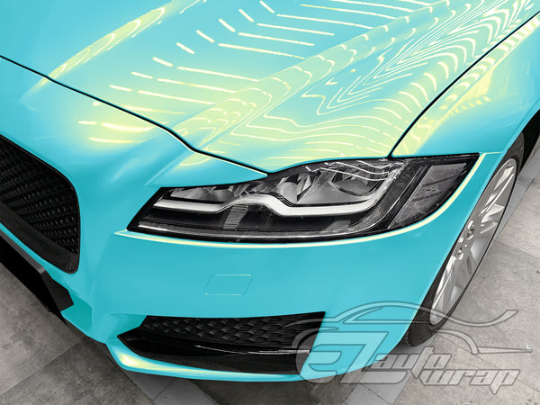 Coral Gloss Coral Blue Gold Vinyl Wrap