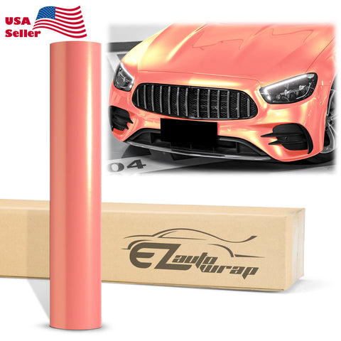Coral Gloss Coral Orange Vinyl Wrap