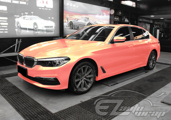 Coral Gloss Coral Orange Vinyl Wrap