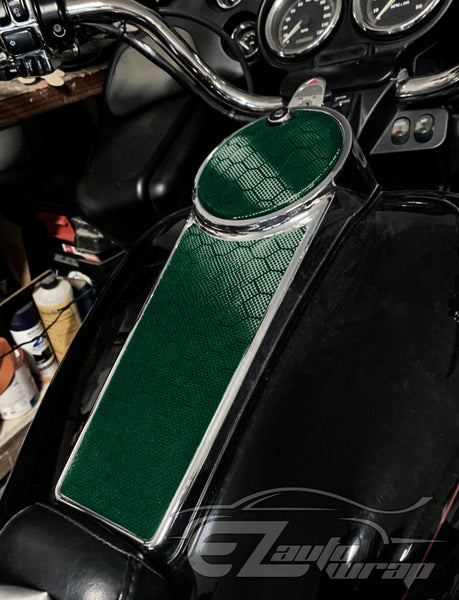 Honeycomb Carbon Fiber Satin Midnight Green Hex Vinyl Wrap