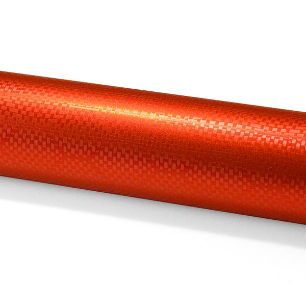 Honeycomb Carbon Fiber Satin Flame Red Hex Vinyl Wrap