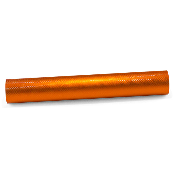 Honeycomb Carbon Fiber Satin Orange Hex Vinyl Wrap