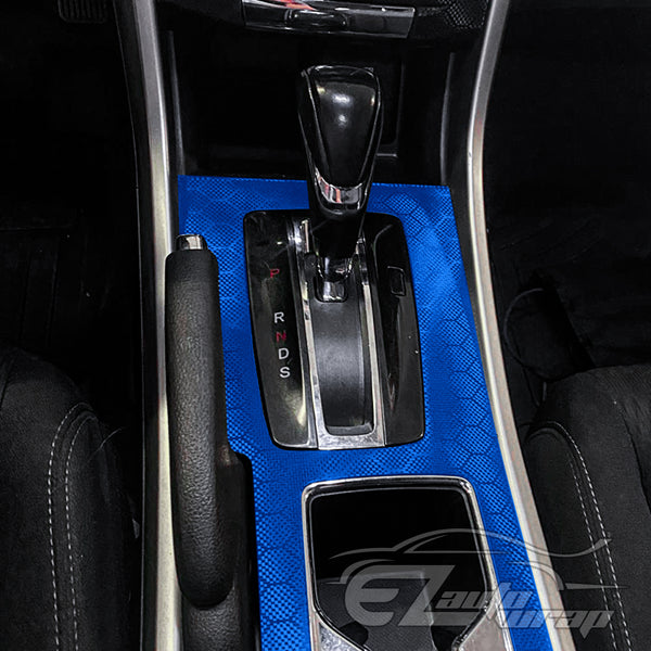Honeycomb Carbon Fiber Satin Royal Blue Hex Vinyl Wrap
