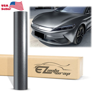 Heavy Metal Diamond Satin Charcoal Gray Vinyl Wrap