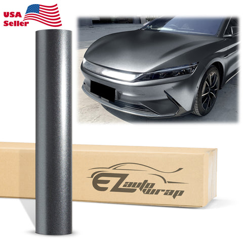 Heavy Metal Diamond Satin Charcoal Gray Vinyl Wrap