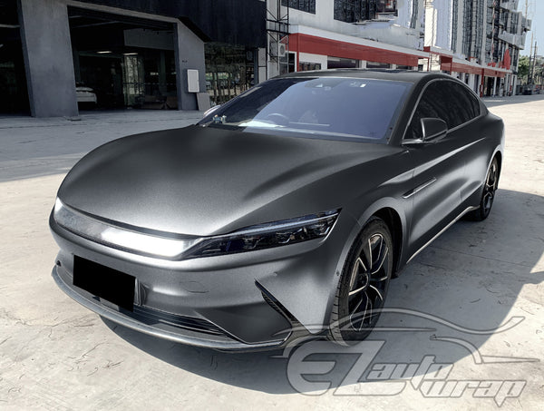 Heavy Metal Diamond Satin Charcoal Gray Vinyl Wrap