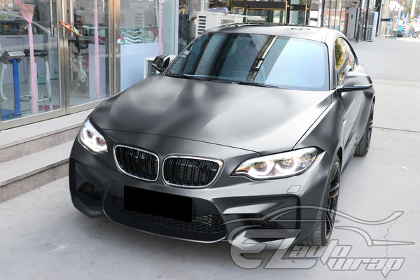 Heavy Metal Diamond Satin Charcoal Gray Vinyl Wrap