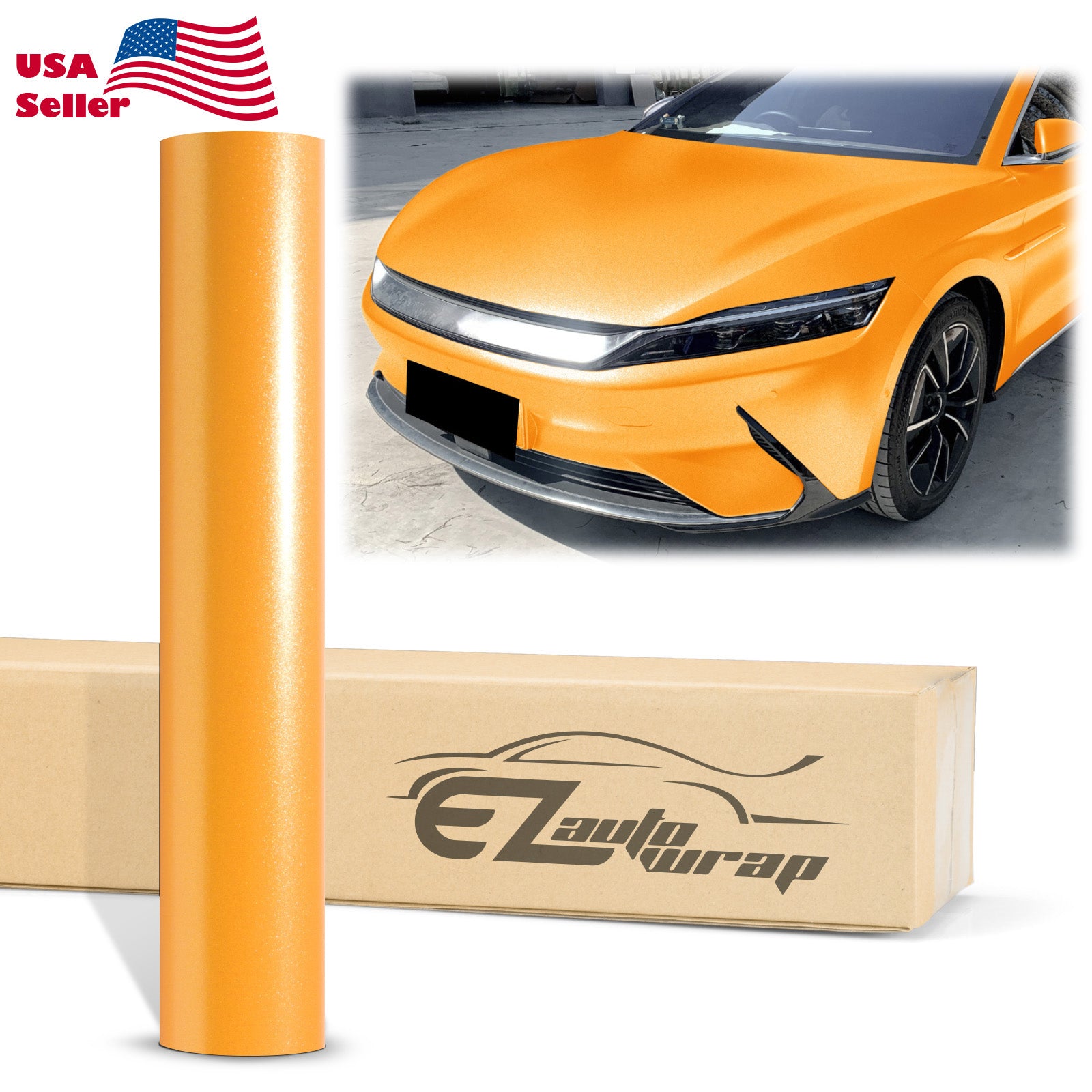Heavy Metal Diamond Satin Dandelion Yellow Vinyl Wrap