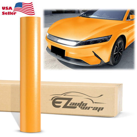 Heavy Metal Diamond Satin Dandelion Yellow Vinyl Wrap