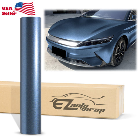 Heavy Metal Diamond Satin Storm Blue Vinyl Wrap