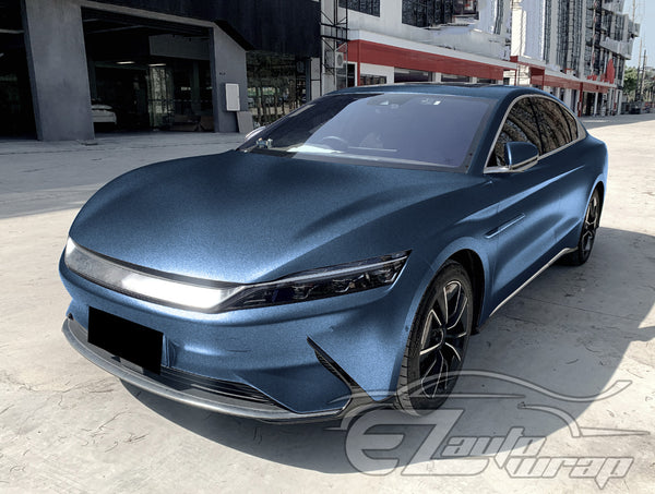 Heavy Metal Diamond Satin Storm Blue Vinyl Wrap