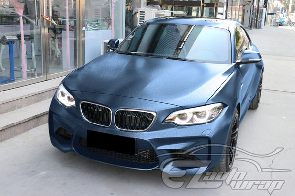 Heavy Metal Diamond Satin Storm Blue Vinyl Wrap