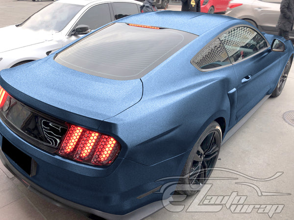 Heavy Metal Diamond Satin Storm Blue Vinyl Wrap