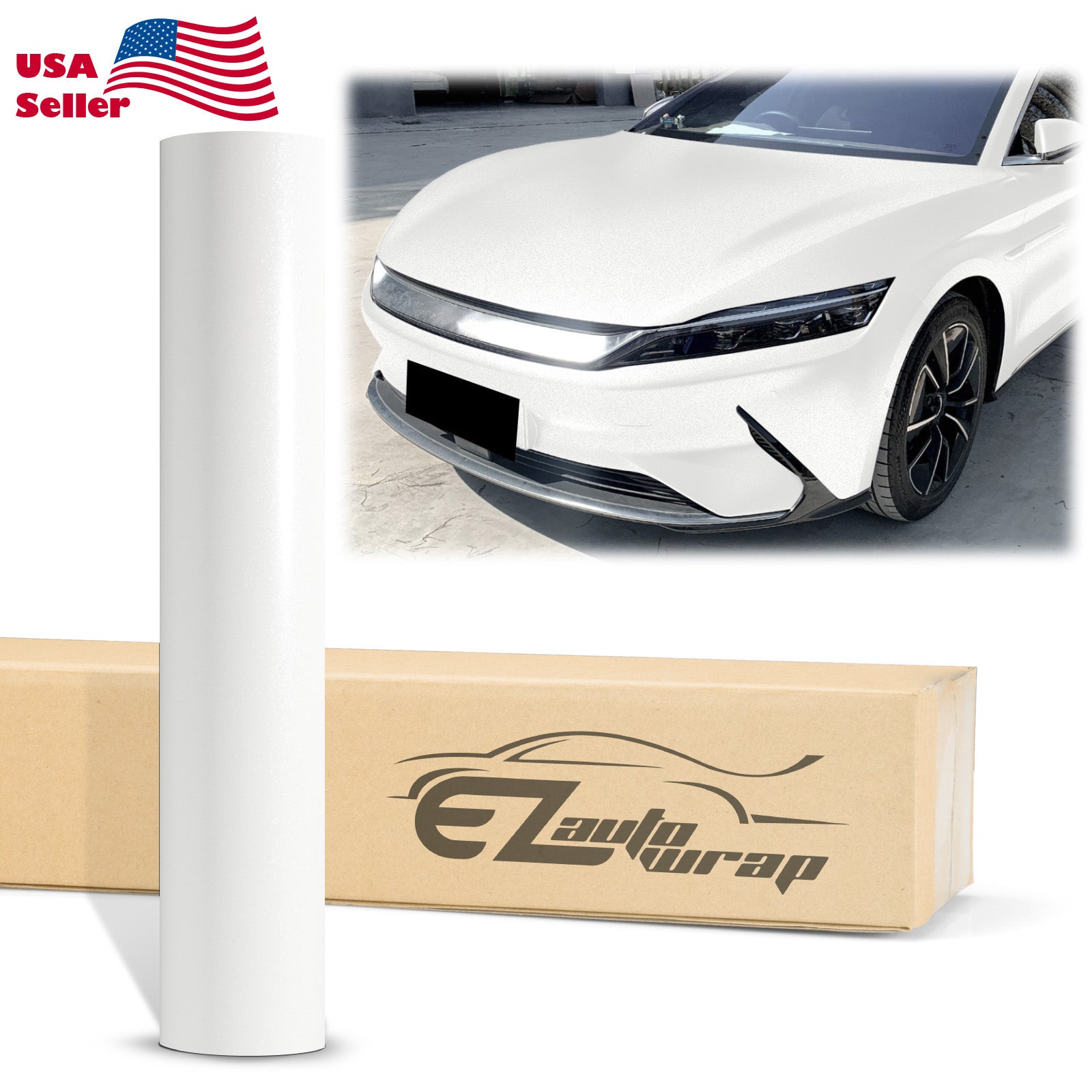 Heavy Metal Diamond Satin Ceramic White Vinyl Wrap – EzAuto Wrap