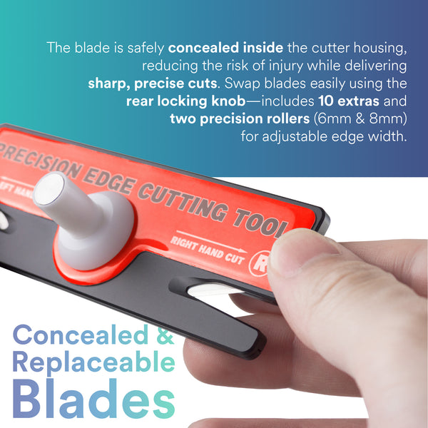 Edge Glide Cutter Set Black Red Cutter + Blade 10pcs CN655