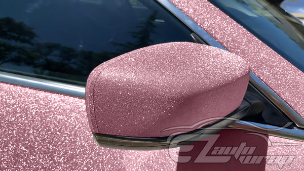 Ultra Diamond Glitter Matte Flat Pink Vinyl Wrap