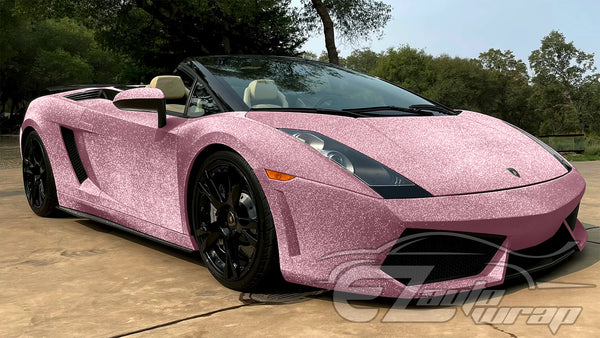 Ultra Diamond Glitter Matte Flat Pink Vinyl Wrap