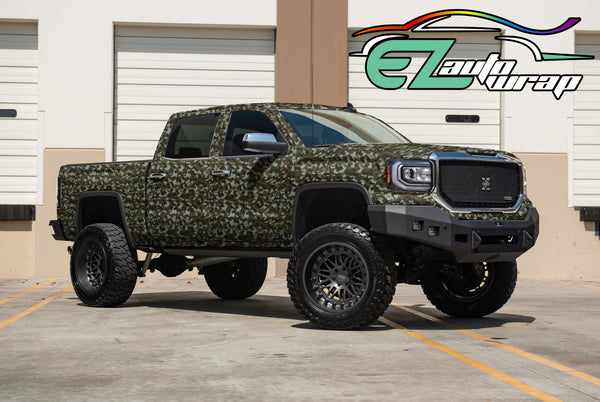 Camouflage Digital Army Green Vinyl Wrap