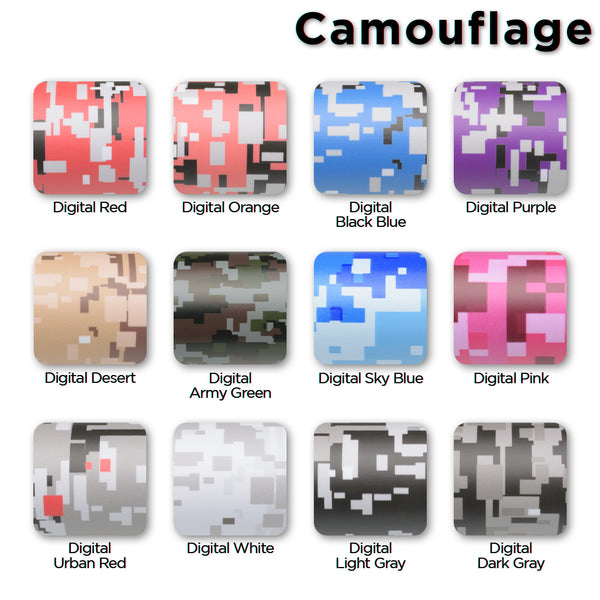 Camouflage Digital Urban Red Vinyl Wrap