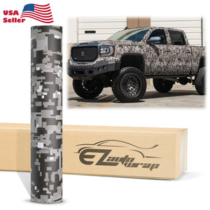 Camouflage Digital Dark Gray Vinyl Wrap