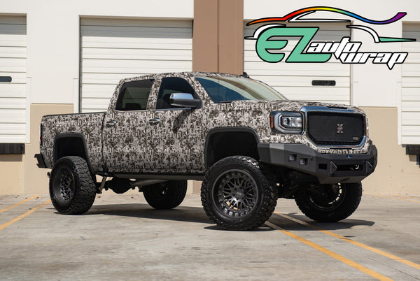 Camouflage Digital Dark Gray Vinyl Wrap